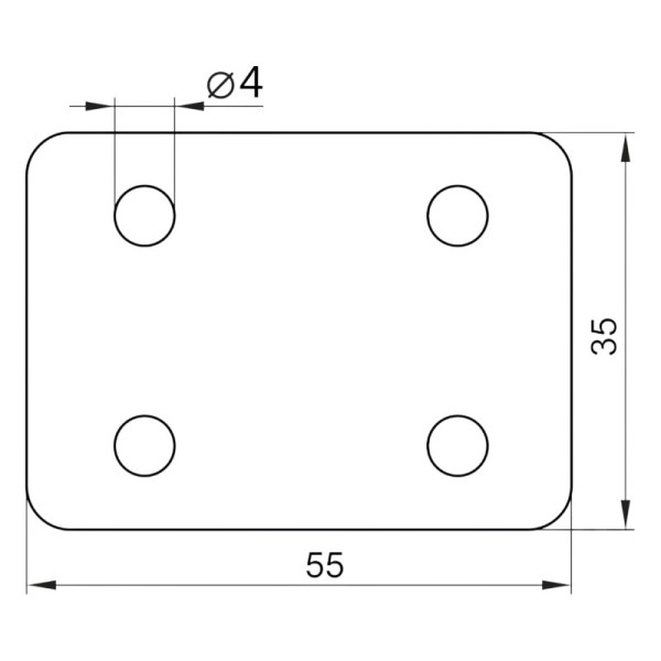 Пластина з'єднувальна 35х55мм, ДС