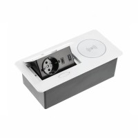 Подовжувач висувний AVARO PLUS 1 розетка SCHUKO USB A+C WC 5W провід 1,5м білий, GTV