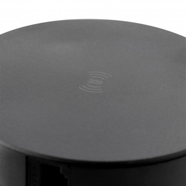 Подовжувач висувний COMFORT PLUS d-120мм 4 розетки SCHUKO 2хUSB/ 2.4A/ 2хRJ45/WC 5W чорний, GTV