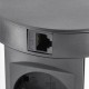 Подовжувач висувний COMFORT PLUS d-120мм 4 розетки SCHUKO 2хUSB/ 2.4A/ 2хRJ45/WC 5W чорний, GTV
