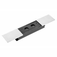 Подовжувач висувний PRESTINO 2 розетки SHUKO USB A+C RJ45/ HDMI білий, GTV