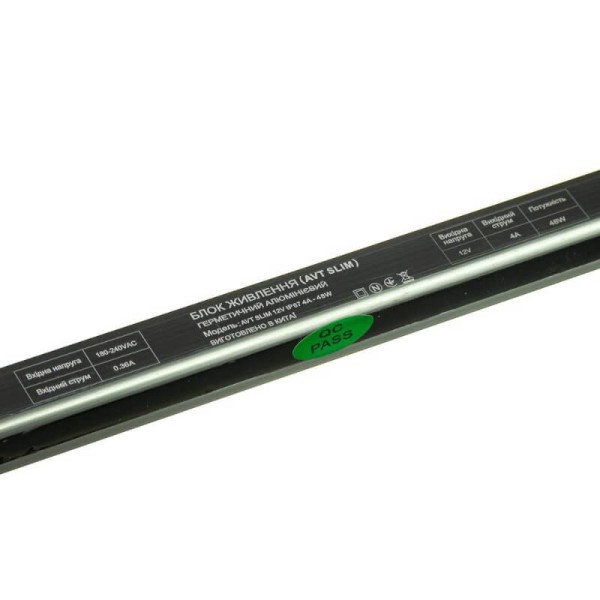 Блок живлення AVT SLIM герметичний 12V IP67 48W 4.0А