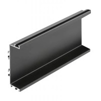 Профіль GOLA GTV VELLO під LED type C горизонтальний, L=4100мм, чорний