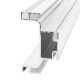 Профіль Gola Ferro Fiori  type C з LED, вертикальний проміжний L-5400мм, білий