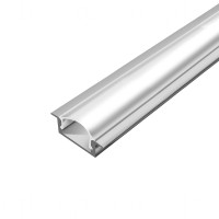 Профіль для LED-стрічки ВРІЗНИЙ ПФ-19 7х15 2м анодований алюміній + молочний розсіювач