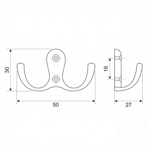 Гачок DW 19 AB ДС латунь