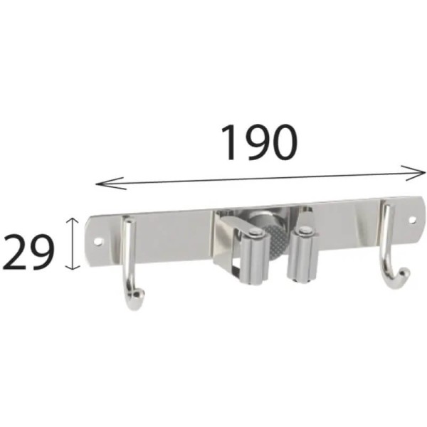 Тримач для швабр 190х29, DOMAX