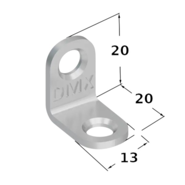 Кутник металевий № 9 20х20х13, DOMAX
