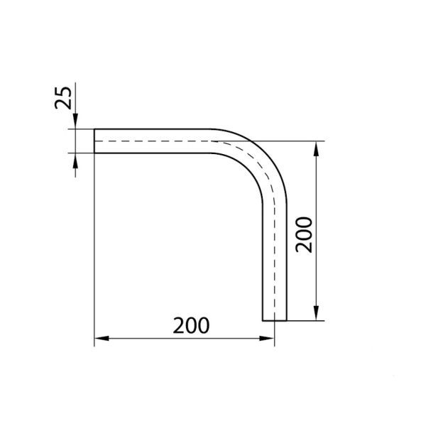 Ф25 R-32 кут 90°, ДС