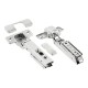 Петля GTV SOLID PLUS DCHC 3D з дотягом накладна, пряма планка ZM-DCHCB09-3DBEO