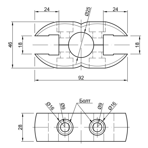 Ф25 R-7А кріплення, ДС