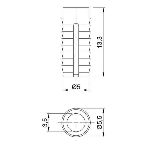 Муфта пластикова №43 Ø5мм (1004932) Hettich