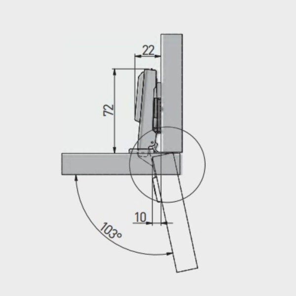 Петля GTV SOLID PLUS DCHC 3D з дотягом накладна, без євро шурупа ZM-DCHC09-3DBEO