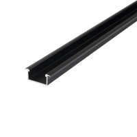 Профіль для LED-стрічки LUMINE, ВРІЗНИЙ L-2м алюміній, анодов. чорний