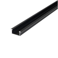 Профіль для LED-стрічки LUMINE, ВРІЗНИЙ L-3м алюміній, анодов. чорний