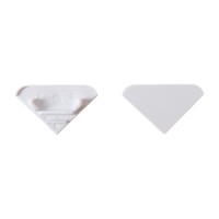 Профіль для LED-стрічки LUMINE, КУТОВИЙ-врізний, ЗАГЛУШКА біла