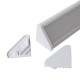 Профіль для LED-стрічки LUMINE, КУТОВИЙ-врізний, ЗАГЛУШКА біла