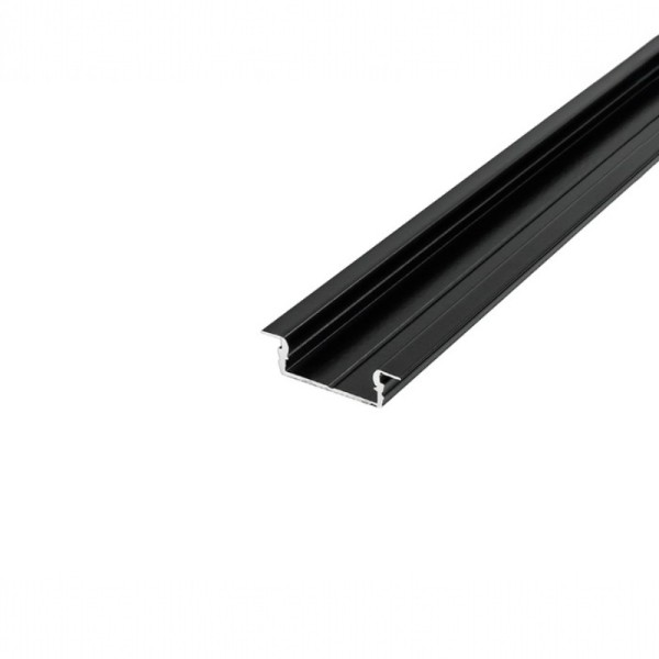 Профіль для LED-стрічки ВРІЗНИЙ ЛПВ7В 7х16 2м чорний + молочний розсіювач