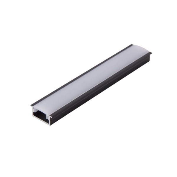 Профіль для LED-стрічки VYBIR, врізний 17х8мм L-5,95м анод. чорний