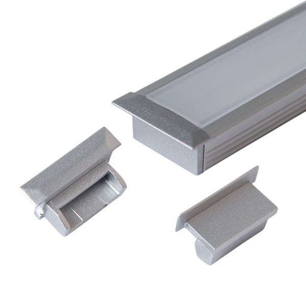 Профіль для LED-стрічки LUMINE, врізний ЗАГЛУШКА сіра