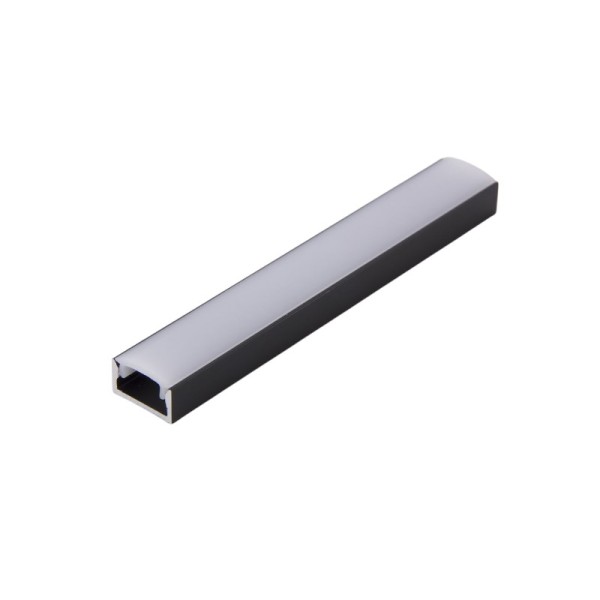 Профіль для LED-стрічки VYBIR, накладний 17х8мм L-5,95м анод. чорний