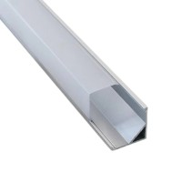 Профіль для LED-стрічки КУТОВИЙ ПФ-16 16х16 з квадратним розсіювачем 2,0м анодований алюміній