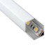 Профіль для LED-стрічки КУТОВИЙ ПФ-16 16х16 з квадратним розсіювачем 2,0м анодований алюміній