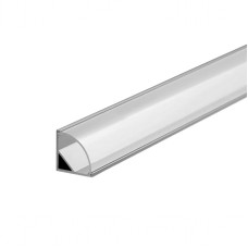 Профіль для LED-стрічки КУТОВИЙ ПФ-9 16х16 з круглим розсіювачем 2м анодований алюміній