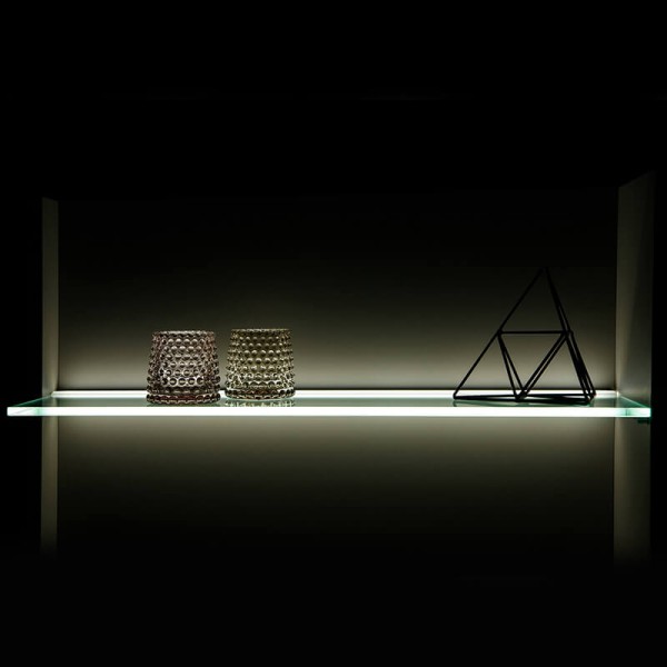 Профіль для скляних полиць 8мм, GLASS 3D, L = 3 м, алюміній, анодоване срібло