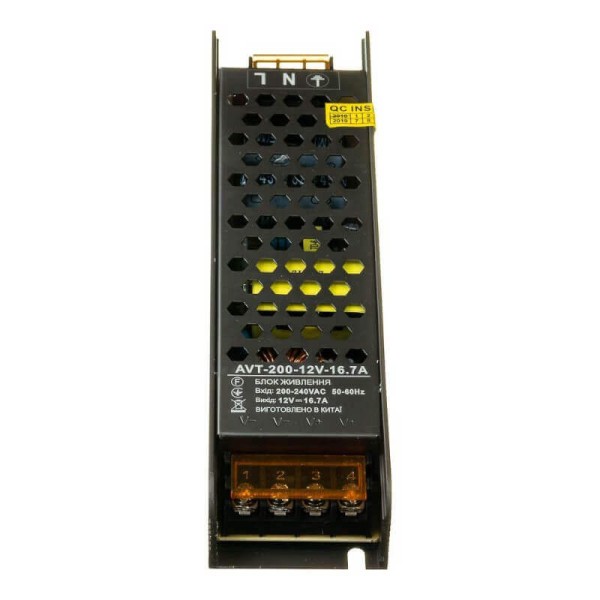 Блок живлення AVT 12V, IP20, 150W, 12,50А