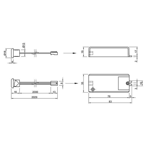 Вимикач Lumine 47596 на рух руки 220V, 250W