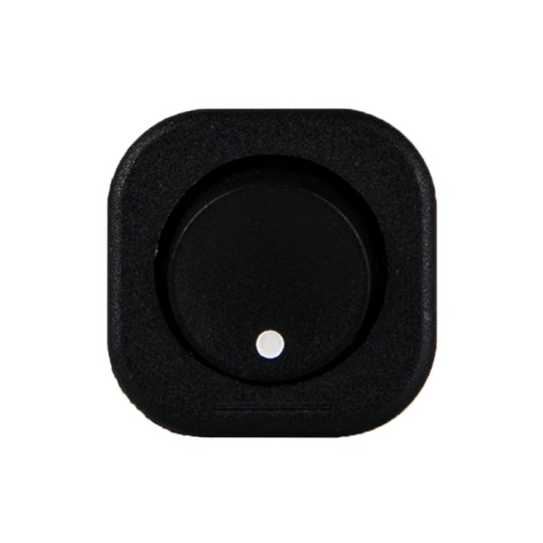 Вимикач Lumine 87511 кнопковий квадратний 220В-12V, чорний