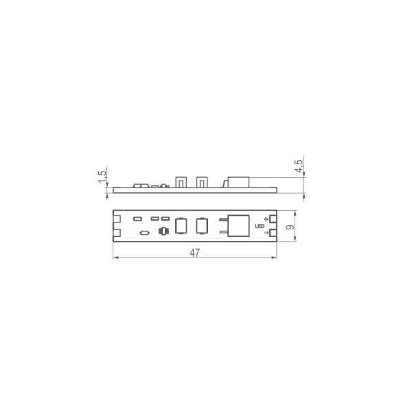 Вимикач REJS W09 сенсорний димерний (12V, 60W) з клейкою стрічкою TR20.0032.05.000
