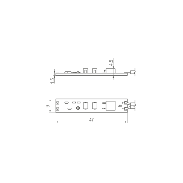 Вимикач REJS W09 сенсорний димерний (12V, 60W) з кабелем TR20.0033.05.000