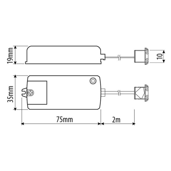 Вимикач сенсорний безконтактний AE-WBEZDC-10S (220V,500W) на рух руки, GTV