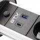 Подовжувач висувний CAMINO d-100 2 гнізда + USB AE-BPW2SCAM-10 білий, GTV