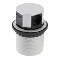 Подовжувач висувний COMFORT d-100 3 гнізда + 2USB AE-BPW3S100U-53, GTV