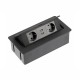 Подовжувач прямокутний SOFT 2 розетки +2USB AE-PBSUC2GS-20N чорний, GTV