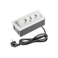 Подовжувач прямокутний SOFT 3 розетки AE-PBSC3GS-10N білий, GTV