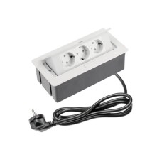 Подовжувач прямокутний SOFT 3 розетки AE-PBSC3GS-10N білий, GTV