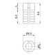 Муфта пластикова М3 Ø5мм пластик, Permo