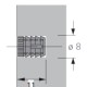 Муфта пластикова №49 Ø8мм для саморізів під Rastex 232T/243T (9015676) Hettich