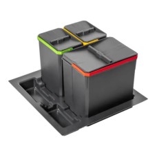 Відро для сміття, сегрегатор AxiSpace 600 1х15л + 2х7л (глибина 500мм), GTV