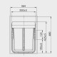 Відра для сміття, PB-45-MF202X10-60A (400) на телескопічних напр. з дотягом, з кріпл. фасаду, GTV