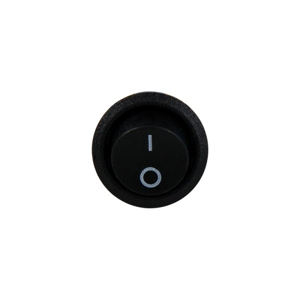 Вимикач Lumine 87505 кнопковий круглий, чорний mini
