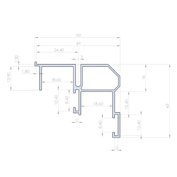 Glatt направляюча нижня L=5200мм