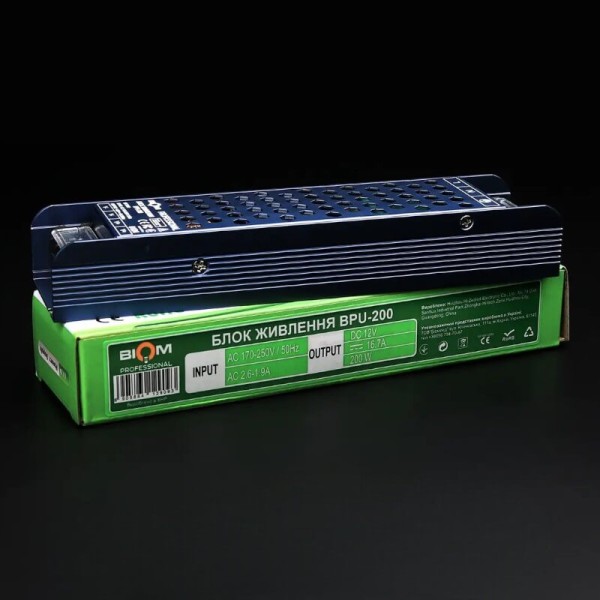 Блок живлення ВІОМ PROFESSIONAL 12V,200W,16.5A