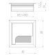 Заглушка  для проводів DOCKER 80x80 чорна REJS