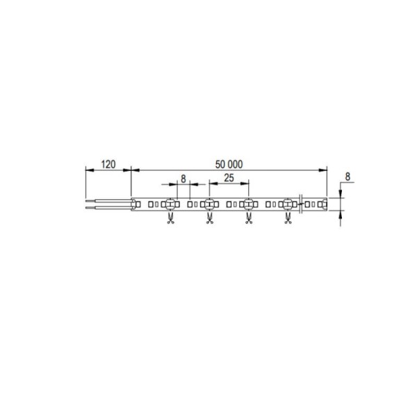 Світлодіодна LED стрічка 2835 SMD 120 LEDs/м, 12V, 9,6W/м, денне світло, 50м. Lumine