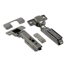 Петля GTV SOLID PLUS DCHC 3D з дотягом накладна, пряма планка ZM-DCHCB09-3DBEO чорна
